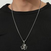 Wholesale Jewelry Punk Style Frog Pendant Stainless Steel Necklace Nihaojewelry main image 5
