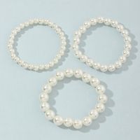Simple Rice-shaped Pearl Three-piece Children's Bracelet Set Wholesale Nihaojewelry main image 4