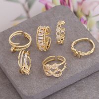 Fashion Full Diamond Zircon Geometric Ring Wholesale Nihaojewelry main image 1