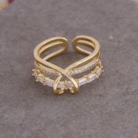Fashion Full Diamond Zircon Geometric Ring Wholesale Nihaojewelry main image 4
