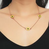 الجملة مجوهرات الجوف سلسلة خياطة فراشة ديزي قلادة قلادة Nihaojewelry main image 4