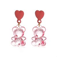 Korean Candy Color Acrylic Bear Earrings Wholesale Nihaojewelry main image 1