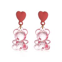 Korean Candy Color Acrylic Bear Earrings Wholesale Nihaojewelry main image 2