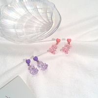 Korean Candy Color Acrylic Bear Earrings Wholesale Nihaojewelry main image 4