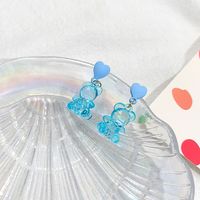 Korean Candy Color Acrylic Bear Earrings Wholesale Nihaojewelry main image 6