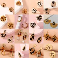 Fashion Plush Leopard Earrings Wholesale Nihaojewelry main image 2
