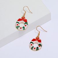 Cartoon Christmas Alloy Dripping Santa Claus Elk Earrings Set Wholesale Nihaojewelry main image 6