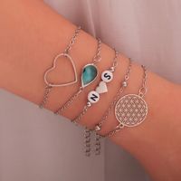 Retro Multilayer Round Bead Heart Shape Letter Bracelet Wholesale Jewelry Nihaojewelry main image 1
