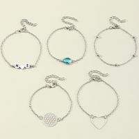 Retro Multilayer Round Bead Heart Shape Letter Bracelet Wholesale Jewelry Nihaojewelry main image 4