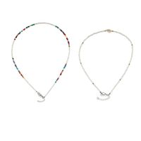 Nz2230 New Style Handmade Beaded Contrast Color Bead Necklace Fresh Pastoral Style Shell Necklace Clavicle Chain main image 6
