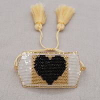 Heart Shape Tassel Miyuki Beads Hand-woven Wide Bracelet Wholesale Jewelry Nihaojewelry sku image 2