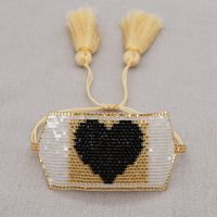 Borla En Forma De Corazón Cuentas De Miyuki Pulsera Ancha Tejida A Mano Joyería Al Por Mayor Nihaojewelry sku image 2