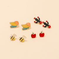 Cute Cartoon Cactus Fruit Earrings Set Wholesale Jewelry Nihaojewelry sku image 1