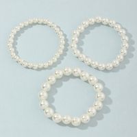 Simple Rice-shaped Pearl Three-piece Children's Bracelet Set Wholesale Nihaojewelry sku image 1