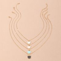 Simple Children's Cat Pendant Four Necklace Combination Wholesale Nihaojewelry sku image 1