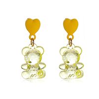 Korean Candy Color Acrylic Bear Earrings Wholesale Nihaojewelry sku image 4