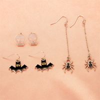 Halloween Skull Pumpkin Lantern Bat Earrings Wholesale Nihaojewelry sku image 24
