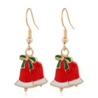 Cartoon Christmas Alloy Dripping Santa Claus Elk Earrings Set Wholesale Nihaojewelry sku image 11