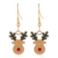 Dibujos Animados De Aleación De Navidad Goteando Santa Claus Elk Aretes Set Al Por Mayor Nihaojewelry sku image 8