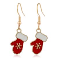 Cartoon Christmas Alloy Dripping Santa Claus Elk Earrings Set Wholesale Nihaojewelry sku image 13