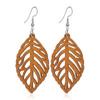 Retro Geometric Hollow Wooden Earrings Set Wholesale Nihaojewelry sku image 15