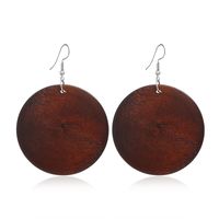 Retro Geometric Hollow Wooden Earrings Set Wholesale Nihaojewelry sku image 14