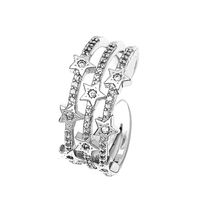 Großhandel Schmuck Dreischichtiger Stern Kupfer Eingelegter Zirkon Offener Ring Nihaojewelry sku image 2