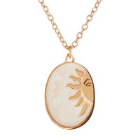Wholesale Jewelry Sun Flower Pattern Pendant Necklace Nihaojewelry sku image 1