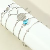 Retro Multilayer Round Bead Heart Shape Letter Bracelet Wholesale Jewelry Nihaojewelry sku image 1