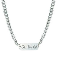 Wholesale Jewelry Geometric Letter Pendant Thick Chain Titanium Steel Necklace Nihaojewelry sku image 1