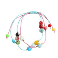 Cross-border Popular Korean Fashion Handmade Colorful Thread Woven Bracelet And Necklace Set Multi-layer Glass Bead Clavicle Chain Wholesale sku image 1