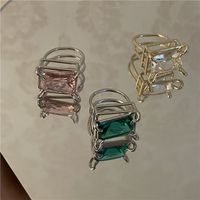 Wholesale Jewelry Square Crystal Gem Hollow Multi-layer Ring Nihaojewelry main image 2