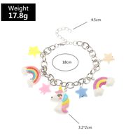Metal Chain Unicorn Rainbow Star Pendant Bracelet Wholesale Nihaojewelry main image 6