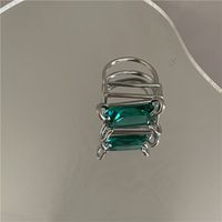 Wholesale Jewelry Square Crystal Gem Hollow Multi-layer Ring Nihaojewelry sku image 1