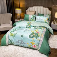 Wholesale Plant Leaves Flower Printing Green Bedding Four-piece Set Nihaojewelry main image 5