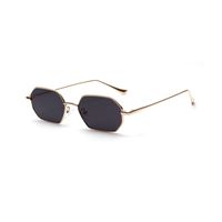 81304 Métal Cadre Lunettes De Soleil Hommes De Petit Cadre Marine Transparent Lentille De Couleur De Lunettes Femmes Européen Et Américain Populaire sku image 1