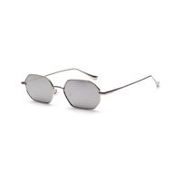 Metal Frame Sunglasses Small Frame Marine Transparent Colored Lens Glasses sku image 4