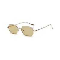 Metal Frame Sunglasses Small Frame Marine Transparent Colored Lens Glasses sku image 5