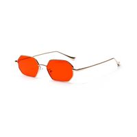 81304 Métal Cadre Lunettes De Soleil Hommes De Petit Cadre Marine Transparent Lentille De Couleur De Lunettes Femmes Européen Et Américain Populaire sku image 6