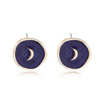 Europe And America Cross Border Ornament Wholesale Fashion Personalized Dripping Fantasy Love Moon Xingx Ear Stud And Ring Necklace sku image 2