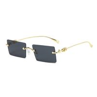 Fashion Geometric Small Box Rimless Sunglasse sku image 11