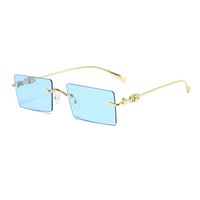 Fashion Geometric Small Box Rimless Sunglasse sku image 15