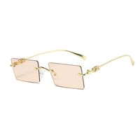 Fashion Geometric Small Box Rimless Sunglasse sku image 19