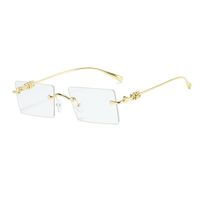 Fashion Geometric Small Box Rimless Sunglasse sku image 20