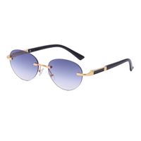 Fashion Rimless Round Sunglasses Wholesale sku image 1