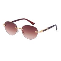 Fashion Rimless Round Sunglasses Wholesale sku image 2