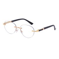 Fashion Rimless Round Sunglasses Wholesale sku image 3