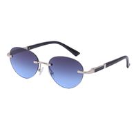 Fashion Rimless Round Sunglasses Wholesale sku image 4