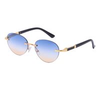 Fashion Rimless Round Sunglasses Wholesale sku image 6