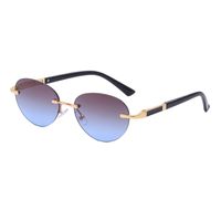 Fashion Rimless Round Sunglasses Wholesale sku image 7